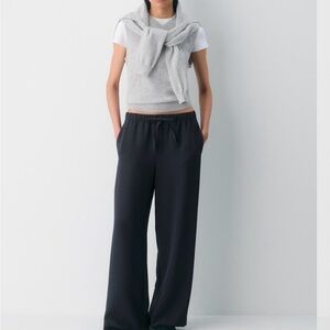 Aritzia Black lodge Wide-Leg Pants